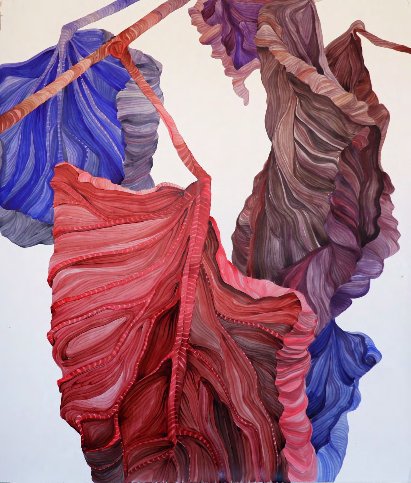 Feuilles sèches en cours de réalisation